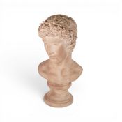 A bust of a 'Victorious Athlete' by Austin Productions, height 44cm,
