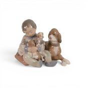 A Lladro figure 'New Playmates' , model number 5456, height 13cm.
