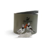 Swarovski crystal puffins part of “Feathered Beauties” theme group, The Puffins are made from