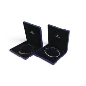Swarovski Statement Necklace to include:- Necklace with a Bib Fringe of faceted jet-black and