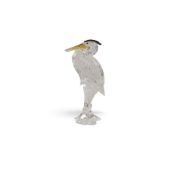 Swarovski Crystal Black Crested Heron with Amber coloured beak (221627) retired 2007 designed by Adi