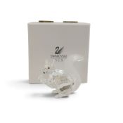Swarovski Crystal SCS Squirrel with frosted tail, 10th anniversary edition complete with black
