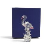 Swarovski Crystal Flamingo (289733) retired 2011 designed by Gabriele Stamey, presented in clear