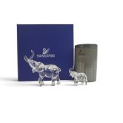 Swarovski Crystal Mother Elephant (678945) retired 2006 designed by Heinz Tabertshofer with a