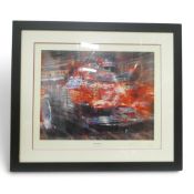 Framed Juan Carlos Ferrigno art print titled Forza Gilles Villeneuve, Ferrari 126C, 1981, signed