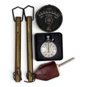 An interesting lot of items, including Sekonda stainless steel stopwatch in case, Thermo-