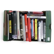 An interesting collection of motorsport books featuring Senna, Tyrrell, Phil Hill, Bernie Ecclestone