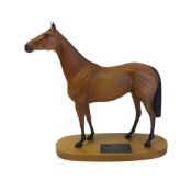 Beswick, Connoisseur model of Red Rum on wooden plinth. (H: 32cm)