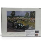 Michael Turner motorsport art print titled 1966 Mexican GP, Cooper - Maserati, depicting John