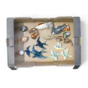 A Mixed Lot Comprising of Beswick Beneagles Scotch Whisky Flasks, Set of 3 Beswick Swallow Tail Wall