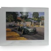 Michael Turner motorsport art print titled 1960 Portuguese GP - Oporto - Lotus 1P, Team Lotus and