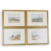 Pure silk woven pictures, limited editions depicting the seasons, Spring and Autumn numbered 672A