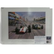 Michael Turner motorsport art print titled 1967 Italian GP - Monza - Honda John Surtees, winning