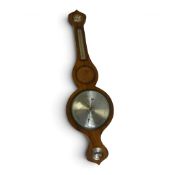 Georgian-style weather station featuring central aneroid barometer dial, upper thermometer, and a