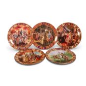 Royal Doulton Collectors Gallery plates, Limited edition. Queen Elizabeth knighting Sir Francis
