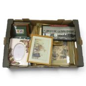 A group of Photographs, prints etc. all framed, together with a Dezine Richmond Rose Picture