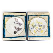 Royal Worcester, The Birds of Dorothy Doughty dessert plates, a limited edition annual plate, hand-