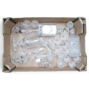 A selection of Cut Glass / crystal pieces to include 2 Decanters with faceted and cut stoppers, an