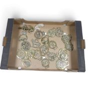 A collection of Horse brasses of Typical form covering various subjects, (1 tray)
