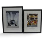 Framed Simon Owen art prints depicting The Holde, Beurlys Ecurie Francomchamps Ferrari 250,