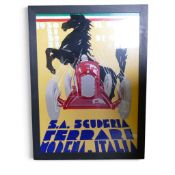 Framed vintage artwork poster depicting the cover illustration from the rare 1934 IL Quarto Anno