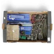 A collection of Hornby Dublo OO gauge train accessories to include T.P.O Lane Side Apparatus, track,
