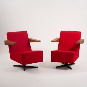 Gerrit Rietveld , Zwei Armlehnsessel 'UNESCO' - 'Press Room Chair', 1958 (Entwurf)