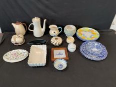 Miscellaneous ceramics - a 50s Carlton Ware coffee service, a 60s Poole coffee pot, Minton and