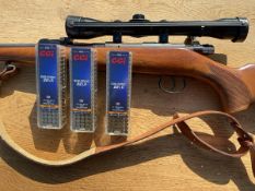 A Brn bolt action .22 rifle - model 2E complete with Parker Hale sound moderator, and 300 rounds
