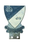 Scarce Billericay Motor Club car badge, stamped J8945 to reverse