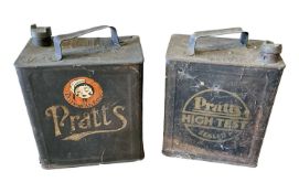 Pratts fuel can, together with a Pratts High Test fuel can (2)