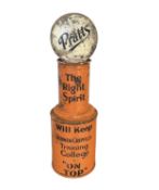 Scarce original Pratts promotional money box - The Right Spirit will keep Derwen Cripples Training C