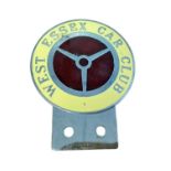 West Essex Car Club chromium and enamel car badge