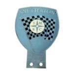 Vintage Snetterton Motor Racing Club chromium and enamel car badge, circa 1960s