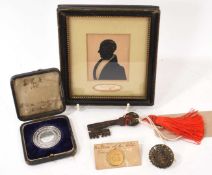 Miscellaneous works of art, including 1911 Italian Greyhound Club, silver medal, awarded to Mrs L Go