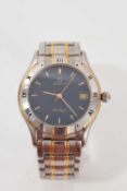 Gentlemen's Zenith Port-Royal wristwatch with quartz movement, blue dial in stainless steel case on