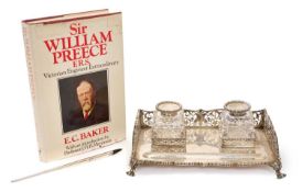 Of Engineering interest: Victorian silver desk stand and pen