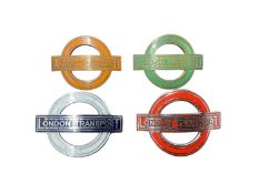 Four vintage enamel London Transport badges, by Firmin, each 5cm in width, (4).