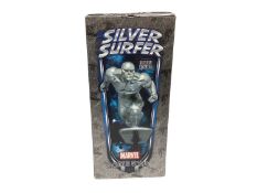 Marvel Silver Surfer Painted Statue sculpted by Randy Bowen plus miniature DC Comics characters and