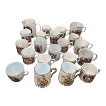 Collection of royal commemorative mugs