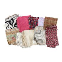 Two boxes of mixed fabric.