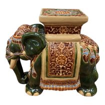 Elephant form garden seat