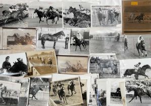 Good collection of black and white racing press photographs to include Ascot, Kempton, Sandown, Warw