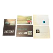 Group of five Jaguar E - Type sales brochures and three handbooks, (8).