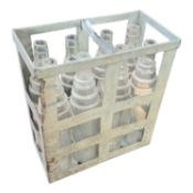 Collection of eight Esso 'Essolube' 1 Quart glass oil bottles in original branded carrier.