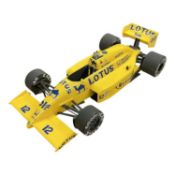 Very large 1/4 scale scratch built model of a Lotus Formula One Racing car, with transit case.