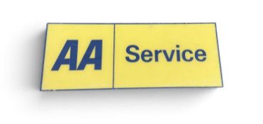 Perspex AA Service garage wall sign, 79 x 30cm