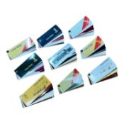 Group of nine 1980's and 1990's Rolls - Royce and Bentley paint swatches (9)