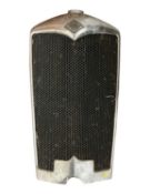 Vintage Riley radiator with chrome plated finish and integral matrix