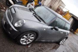 A 2003 MINI COOPER S THREE DOOR CAR in grey, NO KEYS, NO V5C, UNTESTED, first registered January